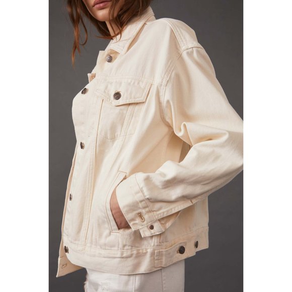 Free People Jolene Trucker Jacket / Ecru - Picture 5 of 14